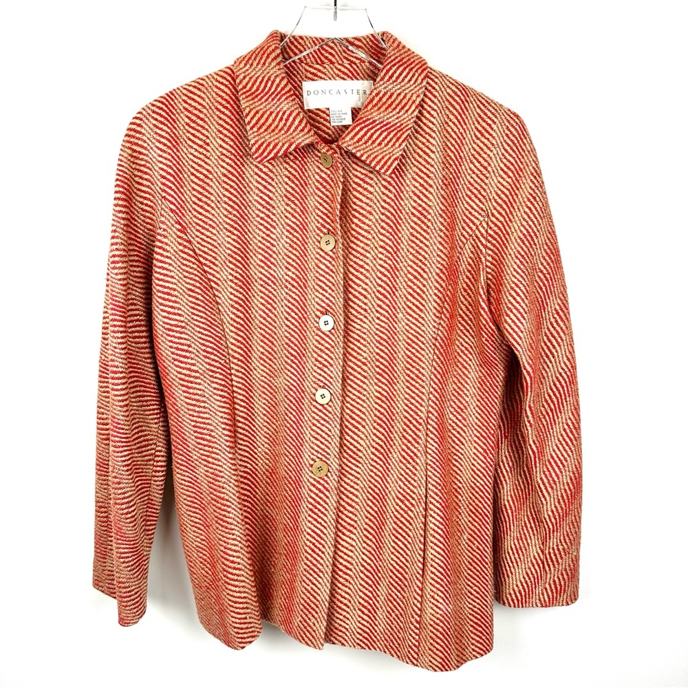 DONCASTER Women’s 100% Silk Tweed Jacket/Blazer, Size 6